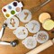 3-Inch Large Baby Cookie & Cupcake Stencils: Baby Carriage, Rattle, Pacifier, Block, Diaper Pins, Footprint | C197 by Designer Stencils | Cookie Decorating Tools |